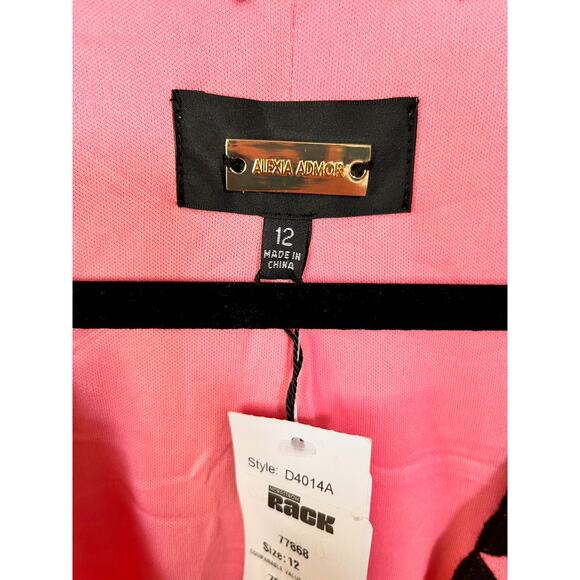 ALEXIA ADMOR Holly Scuba Crepe Dress In Pink Sz 12 - Picture 6 of 13